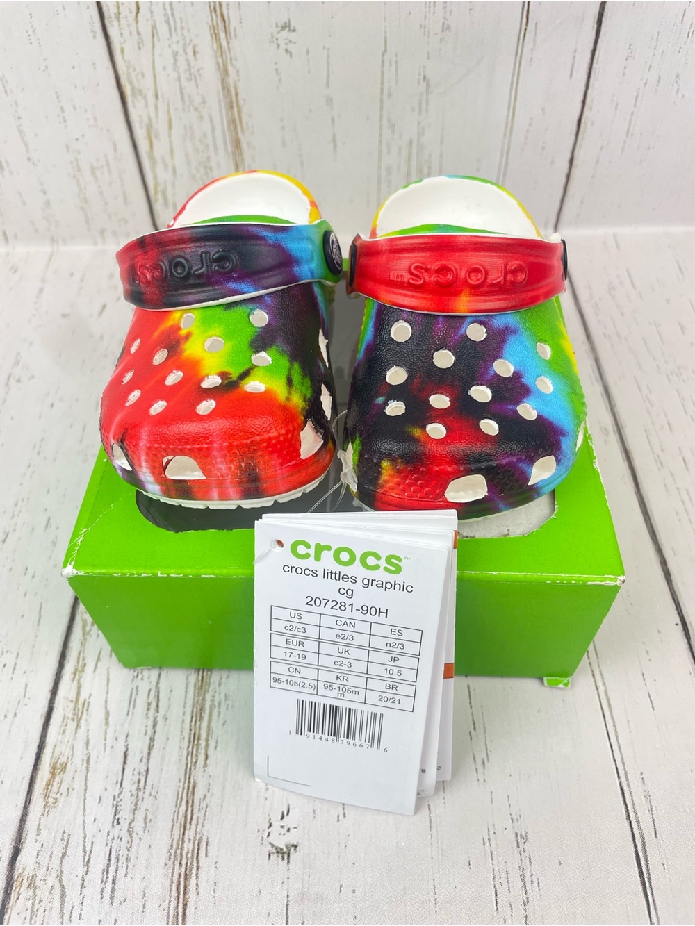 Crocs Classic Littles Tie-Dye Clogs